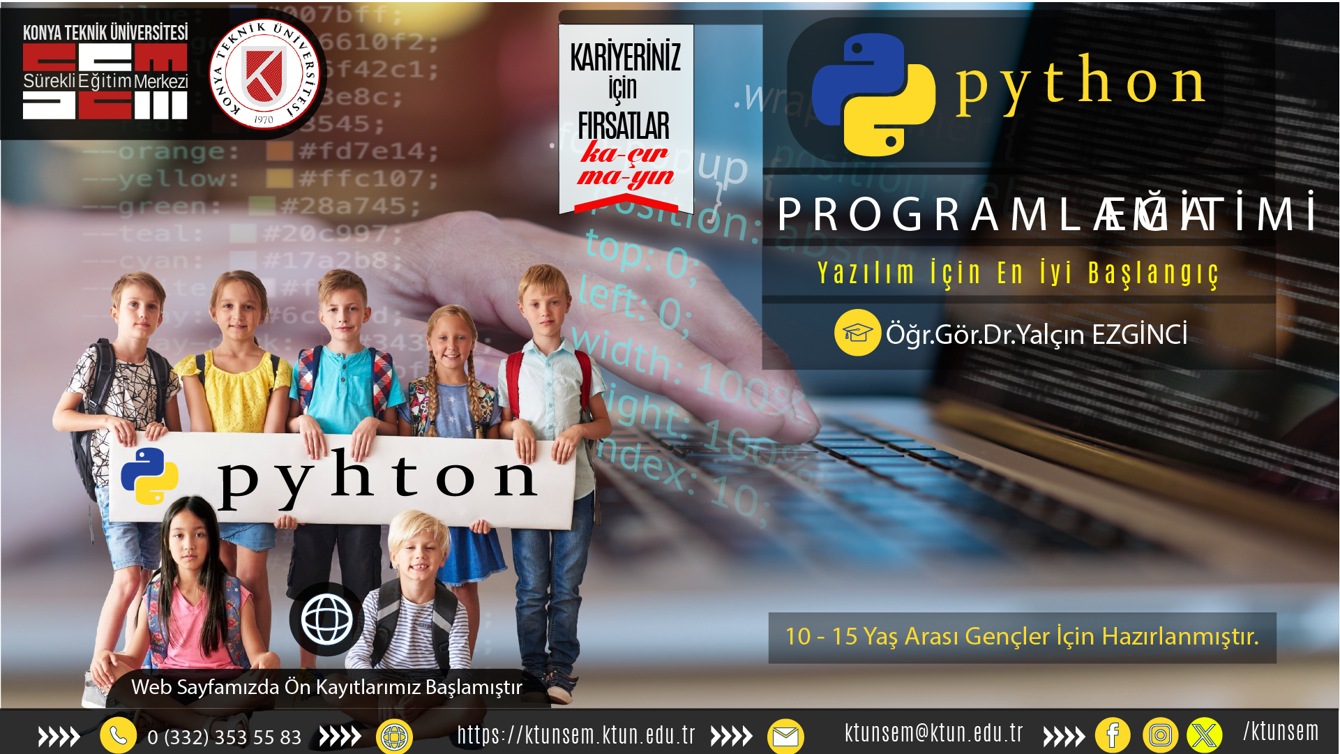 Gençler İçin Python Kodlamaya Giriş